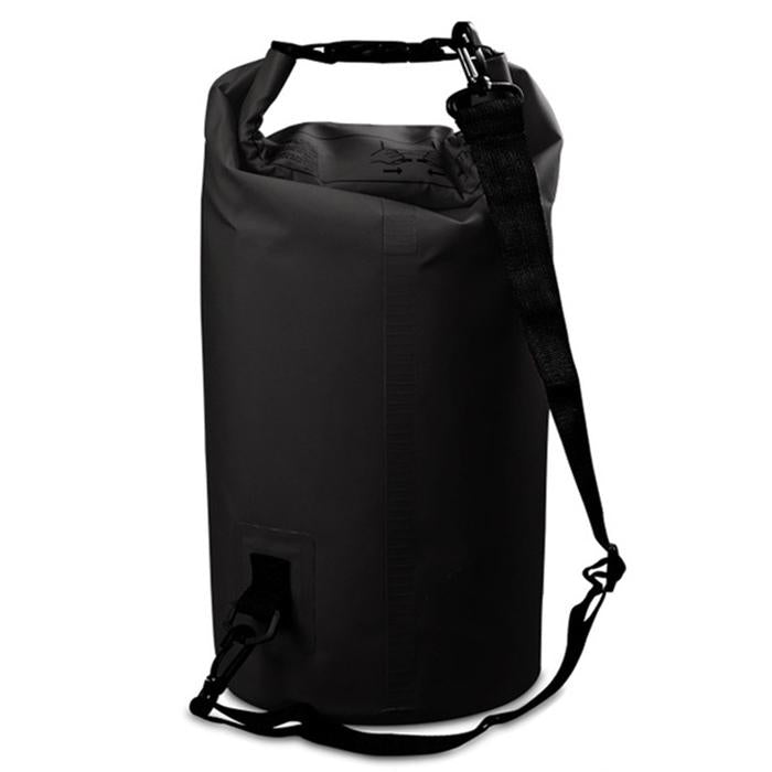 30L Outdoor Waterproof Double Shoulder Bag Dry Sack Pvc Barrel Bag - Yellow