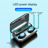 Wireless Noise-cancelling Earbuds with Charging Case - Yellow - Top-Down View
