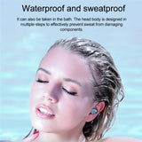 Wireless Noise-cancelling Earbuds with Charging Case - Yellow - Rear View