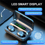 Wireless Noise-cancelling Earbuds with Charging Case - Yellow - Low Angle