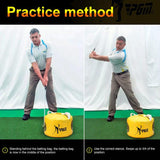 Versatile Golf Impact Trainer - Waterproof 26x44cm - Yellow - Rear View