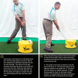 Versatile Golf Impact Trainer - Waterproof 26x44cm - Yellow - Close-Up Angle