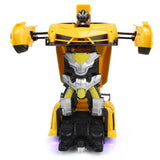 Remote-controlled Deformable Toy Car - 4 Channels - Yellow