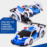 Remote-controlled Deformable Toy Car - 4 Channels - Yellow
