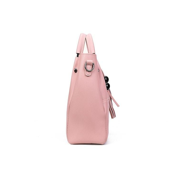 Versatile 3 In 1 Pu Shoulder Bag With Bear Tassel