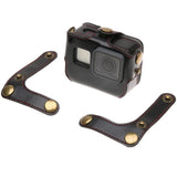 Leather Housing Case with Neck Strap and Buttons for Gopro Hero7 / 6 / 5 - Black - Brown - Extra Image
