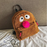 Girls' Plush Bird Backpack - Compact and Cute - Front View