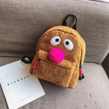 Girls' Plush Bird Backpack - Compact and Cute - Side View
