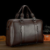 Large Leather Gym & Travel Bag - Spacious & Stylish - Top-Down View