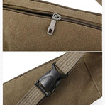 Versatile Canvas Shoulder Bag - Brown