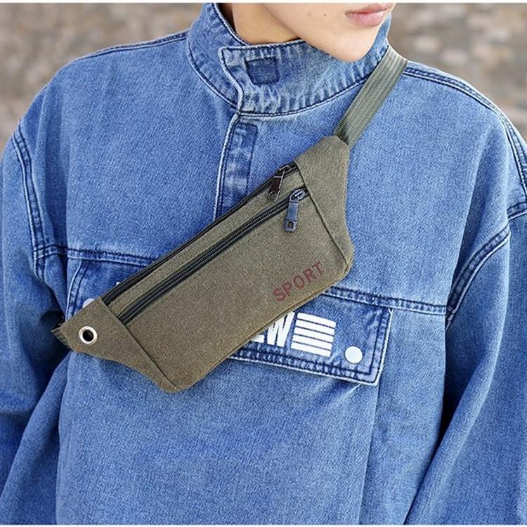 Versatile Canvas Shoulder Bag - Brown