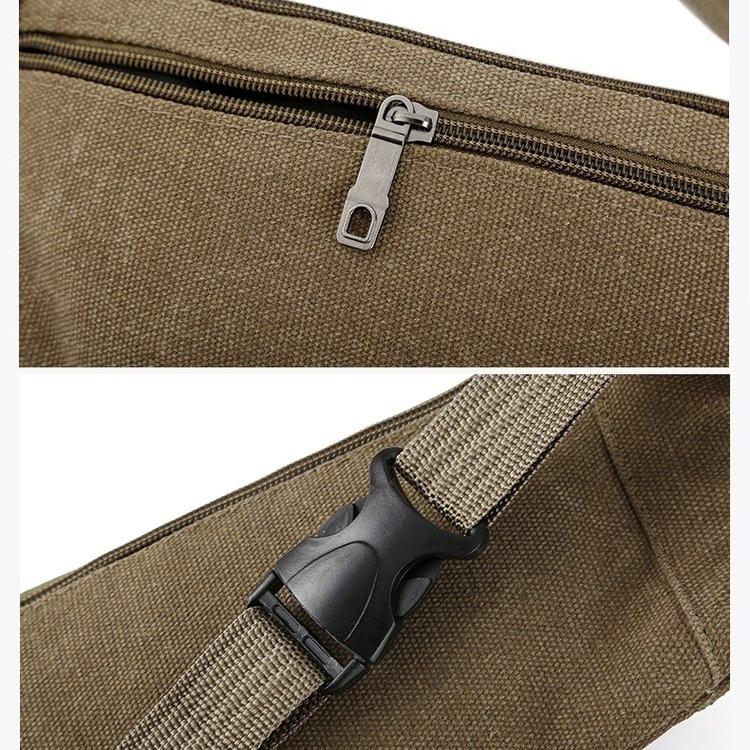 Versatile Canvas Shoulder Bag - Brown