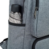 Stylish Notebook Tablet Backpack - Spacious & Casual - Brown - Low Angle