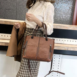 Stylish Brown Pu Shoulder Bag For Women - Side View