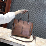 Stylish Brown Pu Shoulder Bag For Women - Rear View