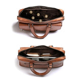 Retro Pu Leather Men Crossbody Bag - Light Brown