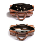 Retro Pu Leather Men Crossbody Bag - Dark Brown