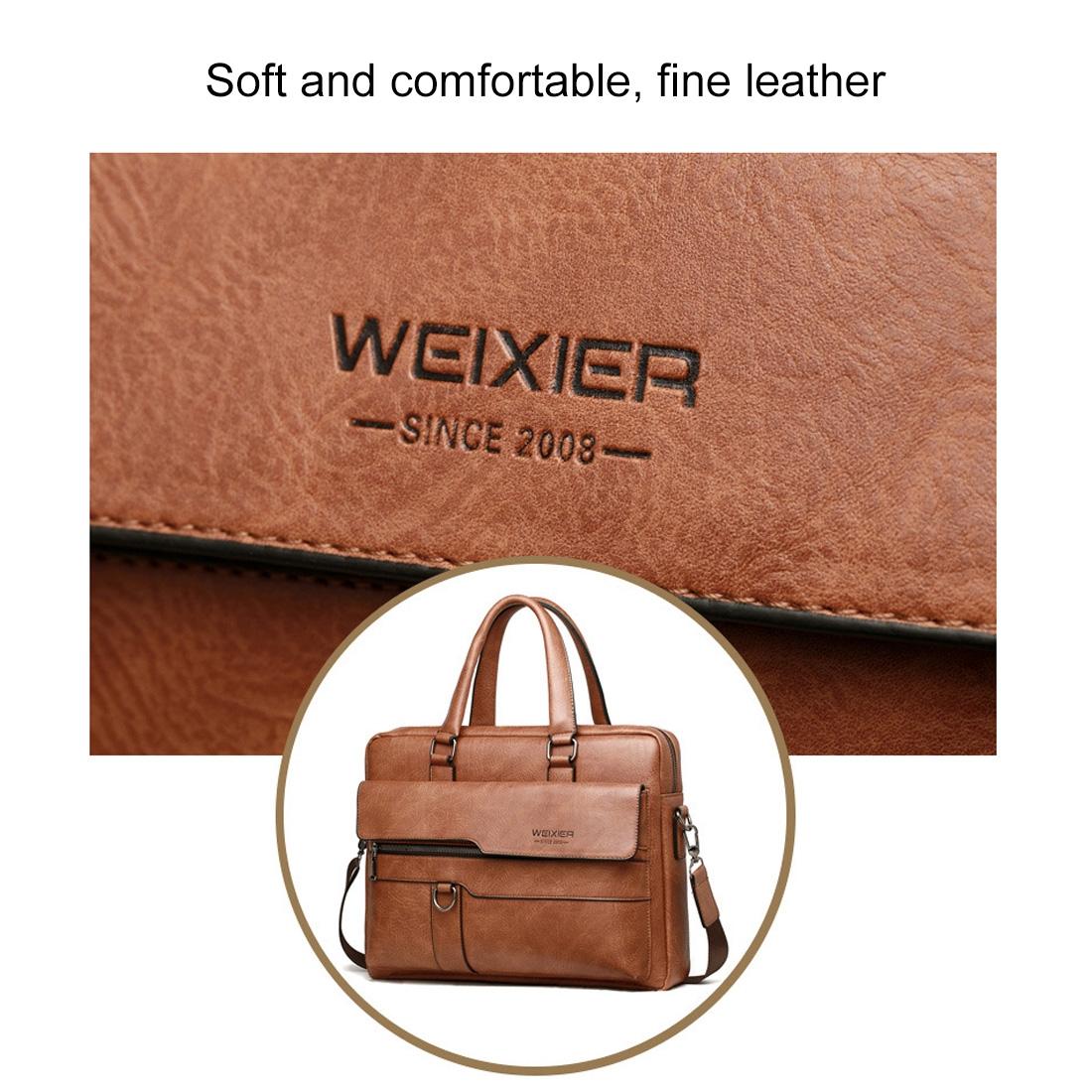 Retro Pu Leather Men Crossbody Bag - Dark Brown