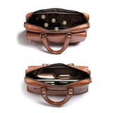 Retro Pu Leather Men Crossbody Bag - Dark Brown - Extra Image