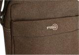 FIB Explorer Canvas Cross Body Travel Bag - Khaki - Top-Down View