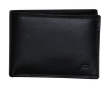 Futura Men's Black RFID Slim Genuine Leather Wallet with Gift Box - Side View
