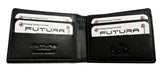Futura Men's Black RFID Leather Wallet with Gift Packaging - Side View