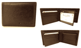 Futura Mens RFID Leather Coin Fold Over Genuine Leather Wallet - Tan - Top-Down View