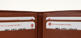Futura RFID Leather Fold Over Genuine Leather Wallet - Tan - Front View