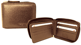 Futura Leather Zip Around Mens Genuine Leather Wallet w/ RFID Protection - Tan - Front View