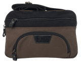 FIB Byron East West Sling Shoulder Bag Travel Adjustable Strap - Brown - Front View