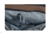FIB Byron East West Sling Shoulder Bag Travel Adjustable Strap - Brown - Close-Up Angle