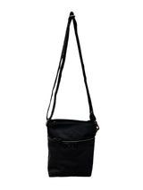 FIB Byron Cotton Canvas Sling Bag Shoulder Travel - Black - Front View