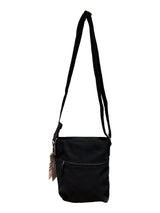 FIB Byron Cotton Canvas Sling Bag Shoulder Travel - Black - Side View