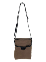 FIB Byron Canvas Sling Bag Shoulder Travel Cross Body - Brown - Front View