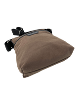 FIB Byron Canvas Sling Bag Shoulder Travel Cross Body - Brown - Rear View