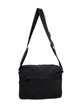 FIB Byron Canvas Laptop Messenger Bag Travel - Black - Side View