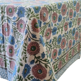 Kolka Kumudani Handcrafted Floral Tablecloth - Blush Pink
