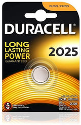 2x Duracell CR2025 Batteries Lithium 3V Battery Security 2025 - Rear View