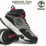 Timberland Men's Garrison Trail High-Top Waterproof Hiking Boots - Dark Grey - Size US 8 - Front View