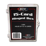BCW 15 Card Hinged Playing Card Box Collect Storage Collector Holder - Front View