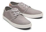 TOMS Men's Grey Low Profile Canvas Sneakers - Size US 12 - Top-Down View