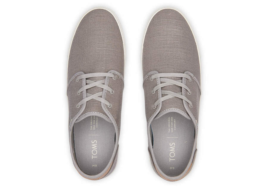TOMS Men's Grey Low Profile Canvas Sneakers - Size US 12