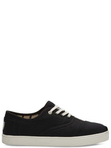 TOMS Heritage Men's Black Canvas Low-Top Sneakers - Size US 11 - Front View
