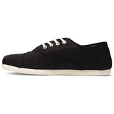 TOMS Heritage Men's Black Canvas Low-Top Sneakers - Size US 11 - 45-Degree Angle