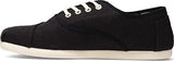 TOMS Heritage Men's Black Canvas Low-Top Sneakers - Size 12 - 45-Degree Angle
