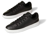 TOMS Men's TRVL LITE 2.0 Leather Low Top Sneakers - Black - Size US 9 - Top-Down View