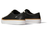 TOMS Women's Black Leather Lace-Up Sneakers - Low Cut - Size 9 - 45-Degree Angle
