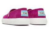 TOMS Womens Canvas Slip On Shoes Sneakers Flats Platform Espadrilles - Fuchsia Pink - US 9 - 45-Degree Angle