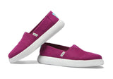 TOMS Womens Canvas Slip On Shoes Sneakers Flats Platform Espadrilles - Fuchsia Pink - US 9 - Low Angle