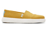TOMS Womens Canvas Slip On Shoes Sneakers Flats Alpargata Espadrilles - Mustard - US 9 - Front View